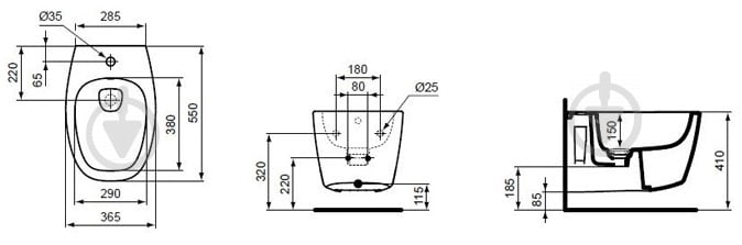 Биде Ideal Standard Dea T509883 - фото 2