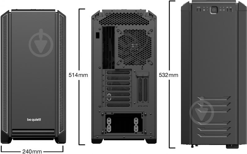 Корпус be quiet! Silent Base 601 Black-Silver (BG027) - фото 8 Корпус be quiet! Silent Base 601 Black-Silver (BG027) - фото 8