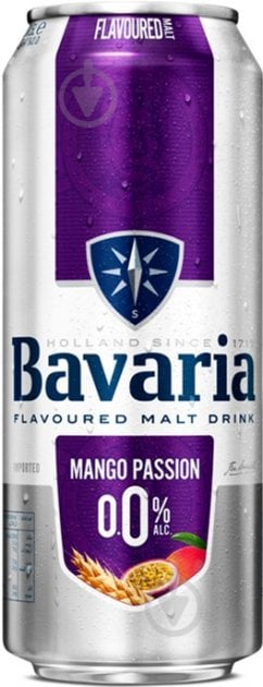 Пиво Bavaria безалкогольне манго маракуйя 0,5 л - фото 1