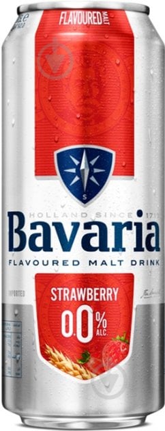 Пиво Bavaria безалкогольная клубника 0,5 л - фото 1