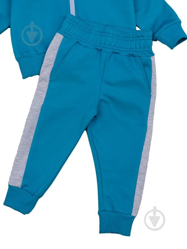 Спортивный костюм Luna Kids р.86 бирюзовый с серым - фото 3