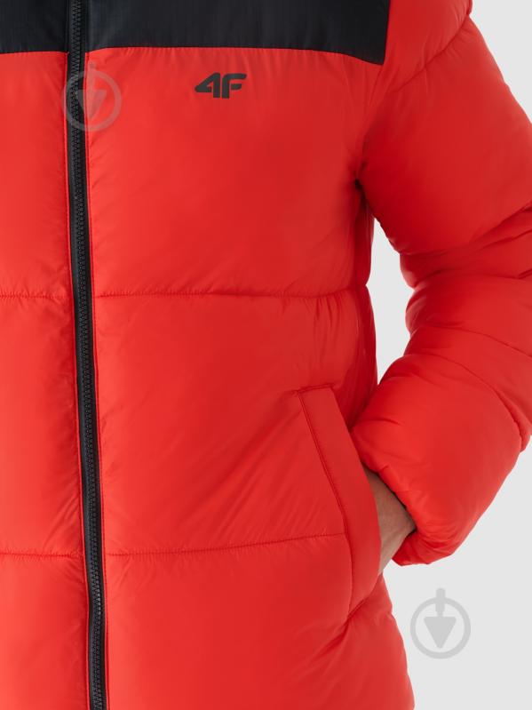 Пуховик чоловічий зимовий 4F DOWN JACKET M485 4FWAW24TDJAM485-62S р.L червоний - фото 6