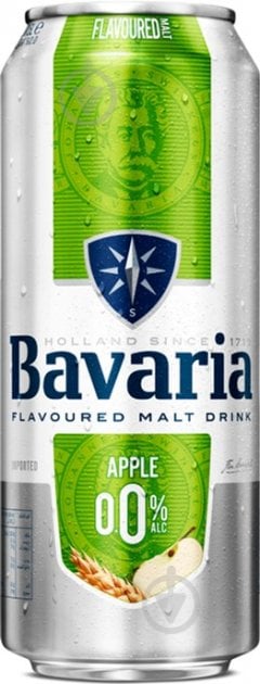 Пиво Bavaria безалкогольне яблучне 0,5 л - фото 1