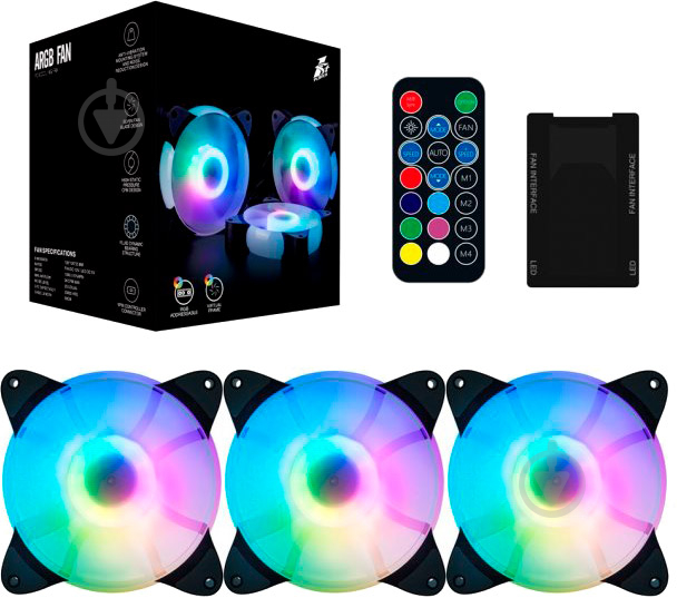 Корпусный кулер 1stPlayer CC-Combo RGB 3 Fans - фото 7