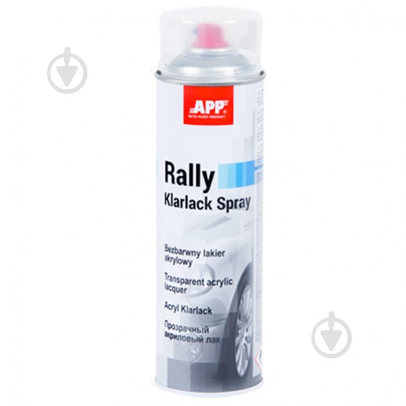 Краска аэрозольная Rally Color Spray лак прозрачный APP 600 мл - фото 1