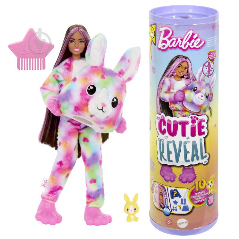 Лялька Barbie "Cutie Reveal" серії "Кольорові пухнастики" – кролик HRK38 - фото 1