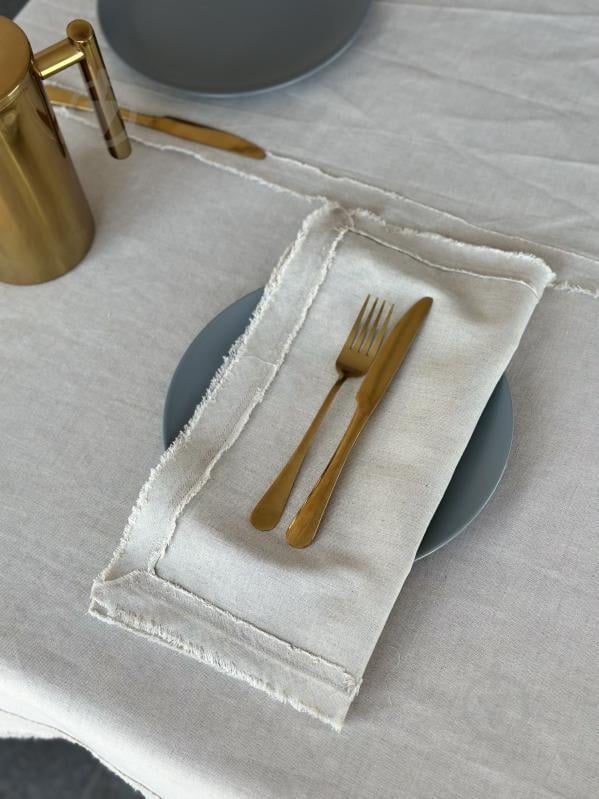 Серветка Едельвіка 331-25/08 Дюна 40x40 см лляний - фото 1 Серветка Едельвіка 331-25/08 Дюна 40x40 см лляний - фото 1