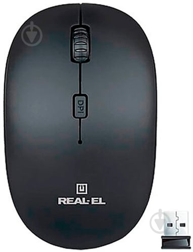 Мышка Real-el RM-301 Black USB (EL123200022) - фото 1
