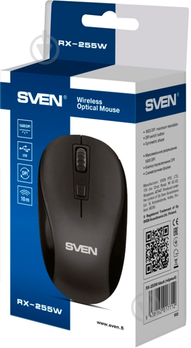 Мышка Sven RX-255W Black (530098) - фото 6