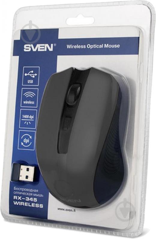 Мышка Sven RX-345W Grey USB (530101) - фото 6