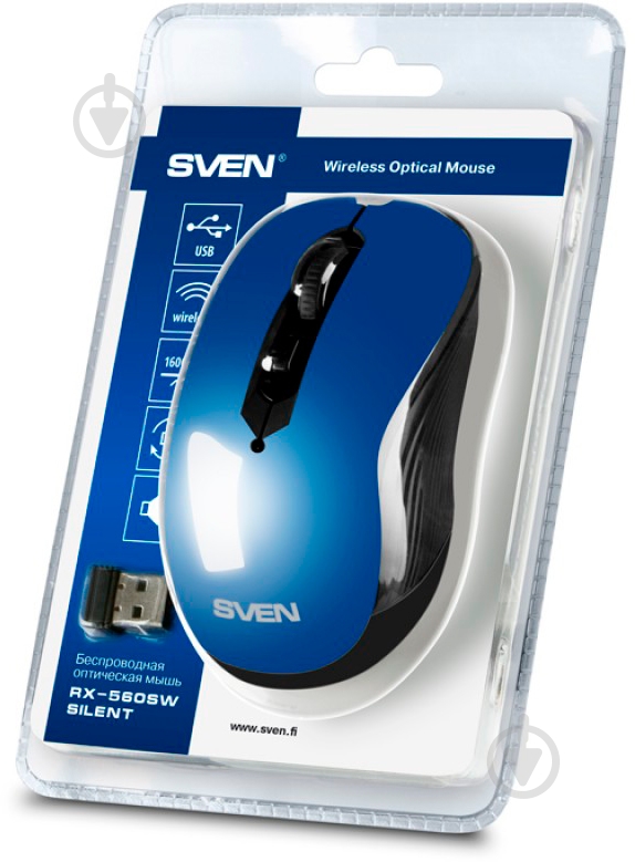 Мышка Sven RX-560SW Blue USB (530103) - фото 9 Мышка Sven RX-560SW Blue USB (530103) - фото 9