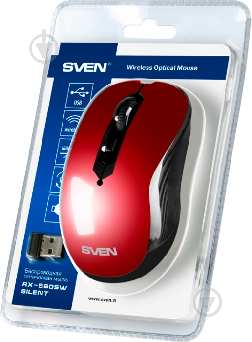 Мышка Sven RX-560SW Red USB - фото 9