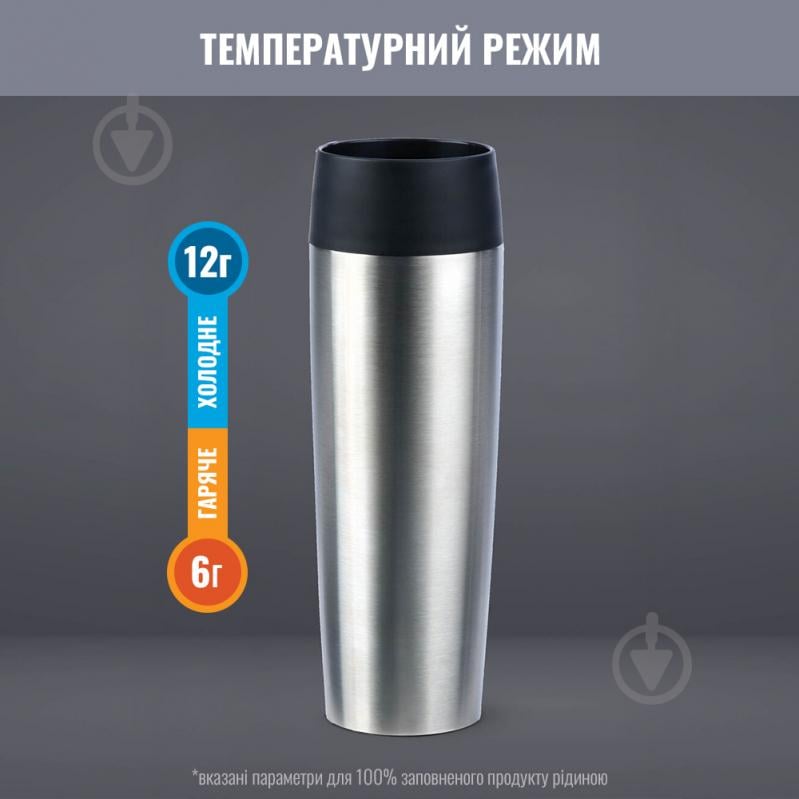 Термочашка Travel mug 0.5 л сталева k3080214 Tefal - фото 2