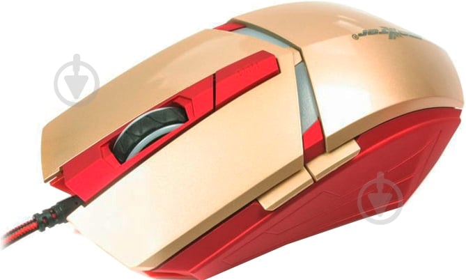 Мишка Maxxter G1 IRON CLAW USB Gold/Red - фото 3