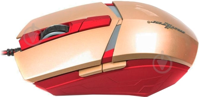 Мишка Maxxter G1 IRON CLAW USB Gold/Red - фото 2