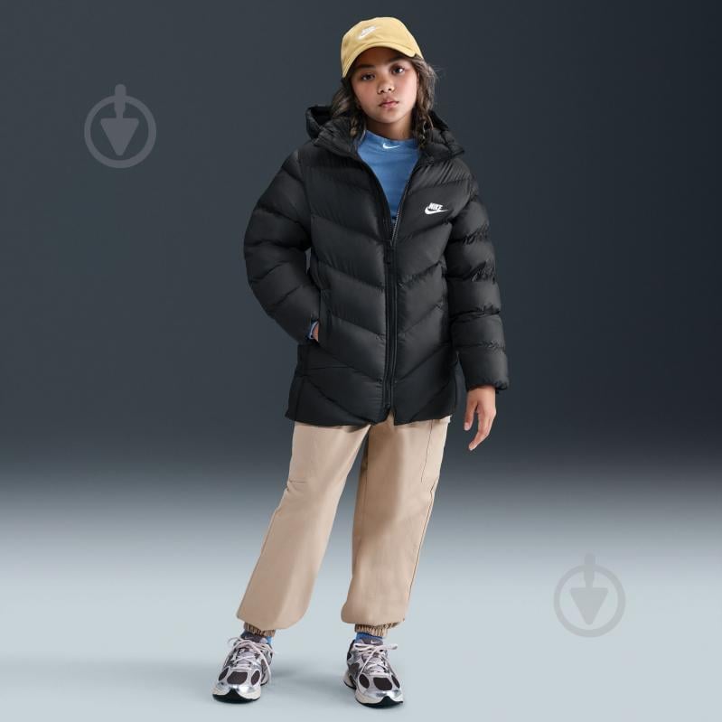 Куртка унисекс Nike Sportswear All Day Play Older Kids' Puffer Jacket р.146 черный HJ2722-010 - фото 8