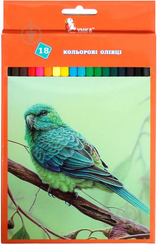 Олівці кольорові Пташки 18 кольорів ЦК47-8 - фото 1