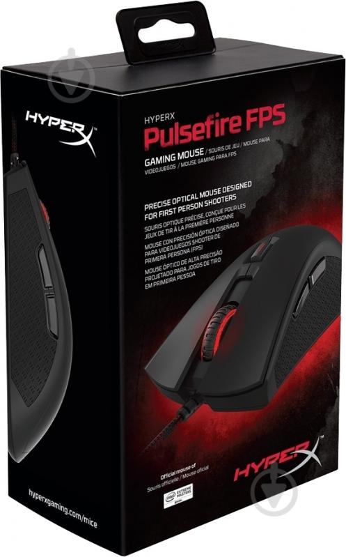 Мишка Kingston HyperX Pulsefire FPS black (HX-MC001A/EM) USB - фото 5 Мишка Kingston HyperX Pulsefire FPS black (HX-MC001A/EM) USB - фото 5