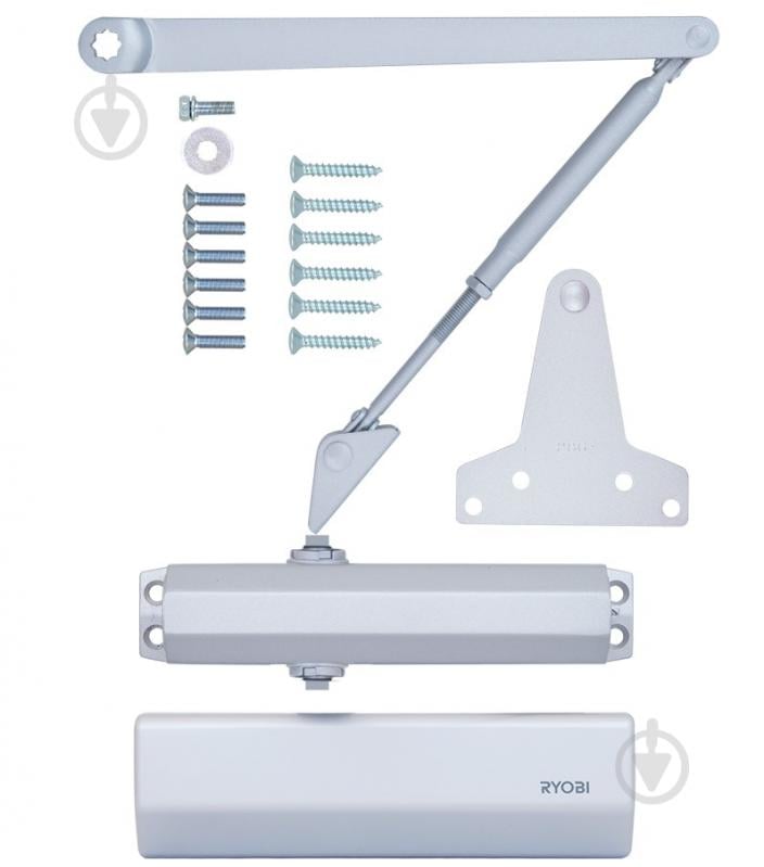 Доводчик дверний RYOBI D-1554 UNIV сірий 80 кг - фото 4