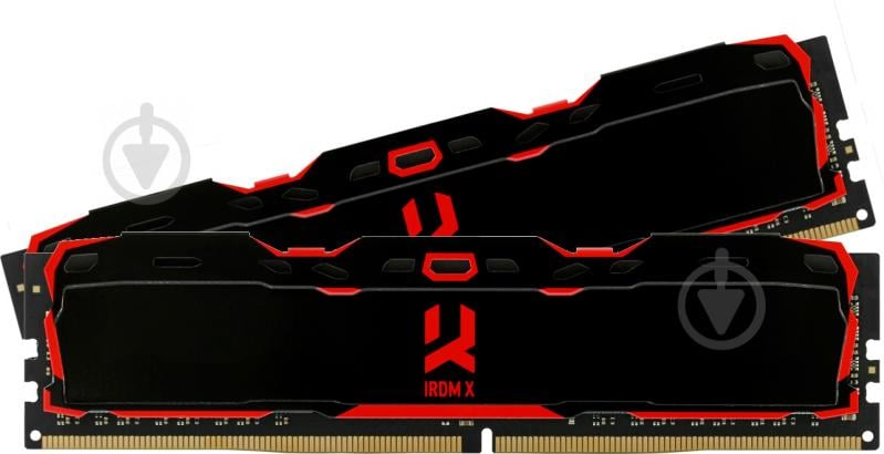 Оперативна пам'ять Goodram DDR4 SDRAM 16 GB (2x8GB) 3200 MHz (IR-X3200D464L16SA/16GDC) Iridium X Black - фото 1