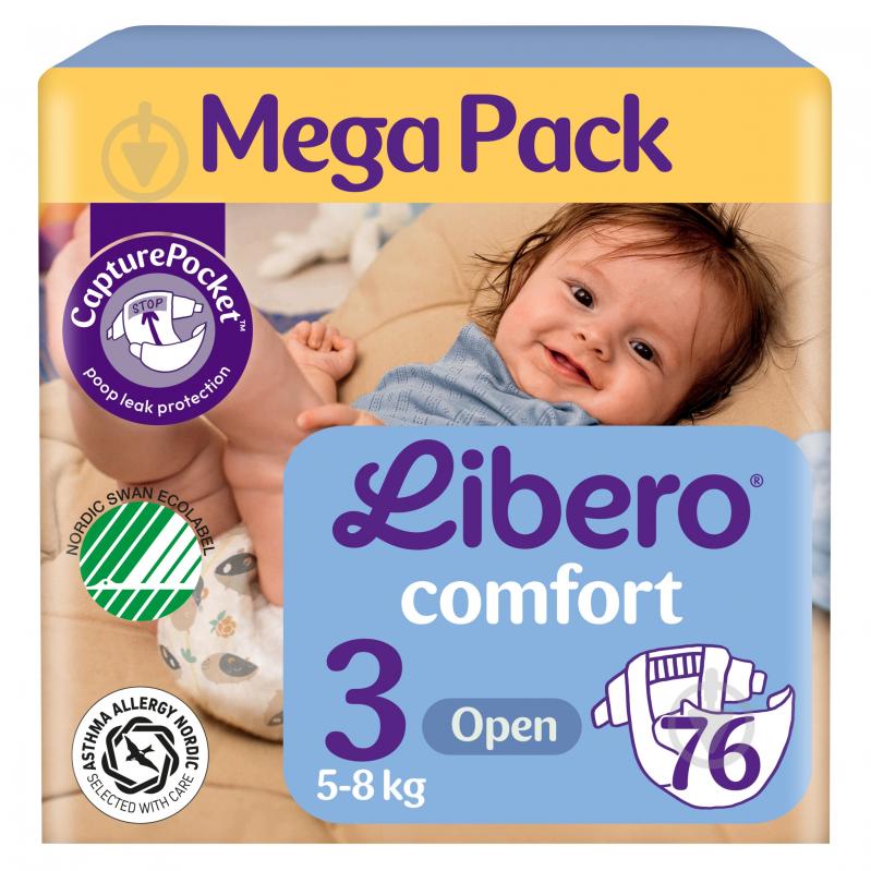 Підгузки Libero Comfort 3 5-8 кг 76 шт. - фото 1