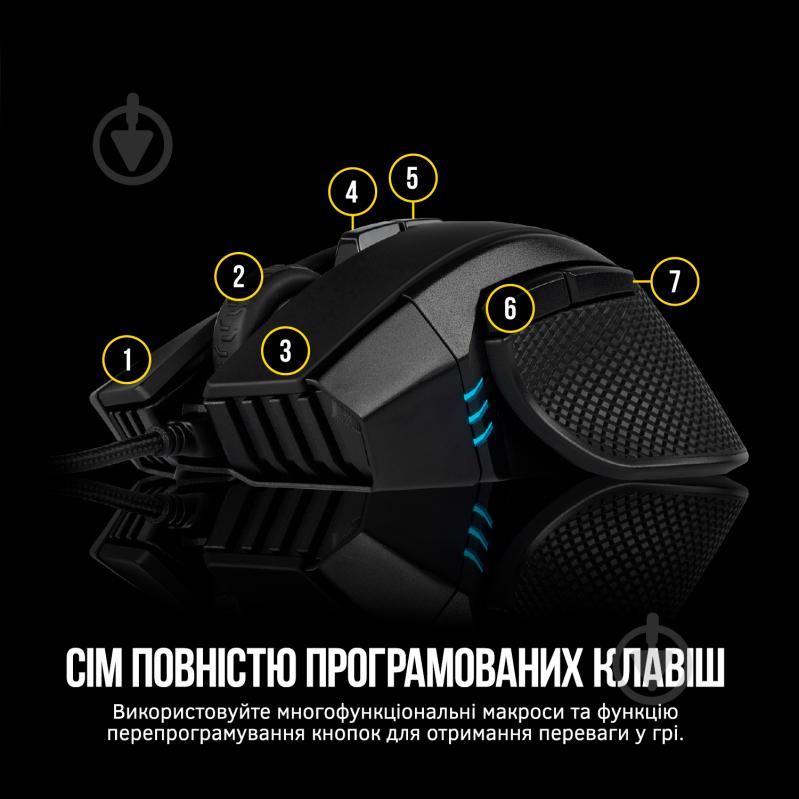 Мышка Corsair Corsair Ironclaw RGB USB Black (CH-9307011-EU) black (CH-9307011-EU) - фото 12