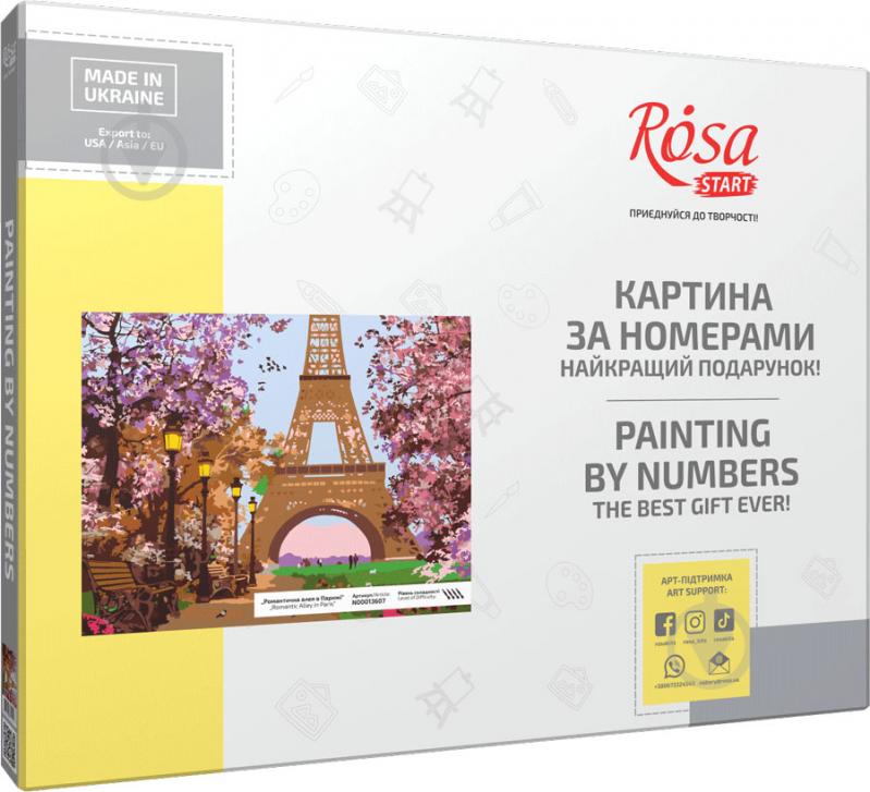 Картина по номерам Романтическая аллея в Париже 35x45 см Rosa Start - фото 2