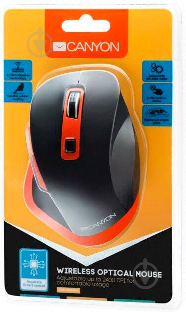 Мышка Canyon CNS-CMSW14BO Black/Orange USB (CNS-CMSW14BO ) - фото 6