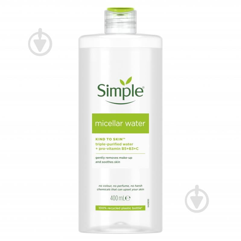 Мицеллярная вода SIMPLE Kind To Skin 400 мл - фото 1