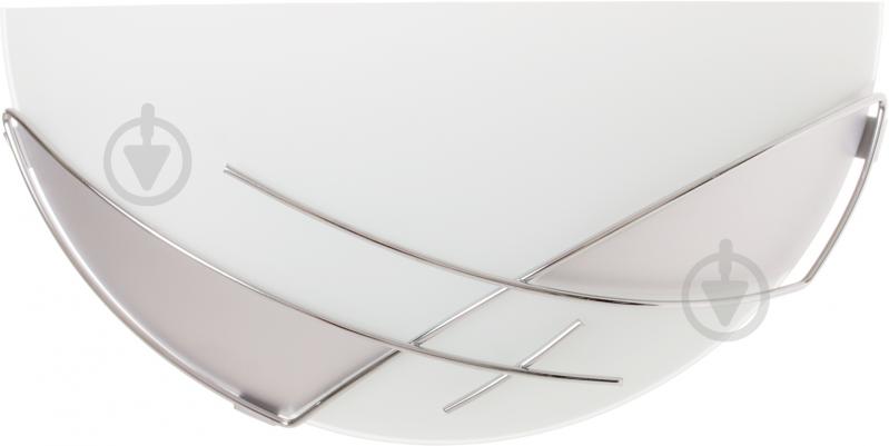 Светильник настенный Eglo Raya 89759 1x60 Вт E27 белый с серебристым - фото 1 Светильник настенный Eglo Raya 89759 1x60 Вт E27 белый с серебристым - фото 1