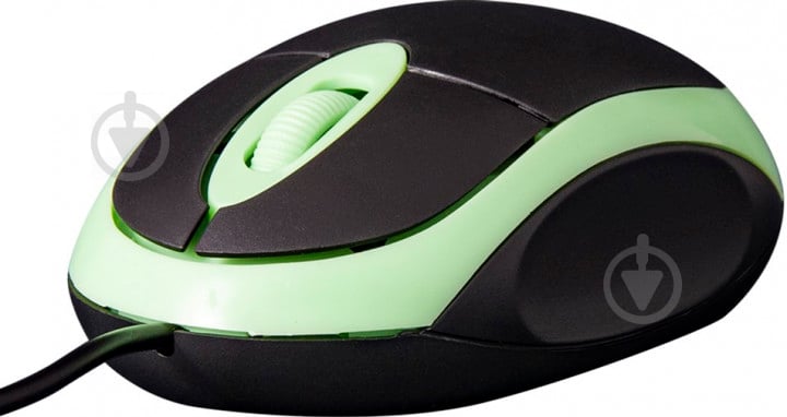 Мышка Frime FM-001BG Black/Green USB (FM-001BG) - фото 3