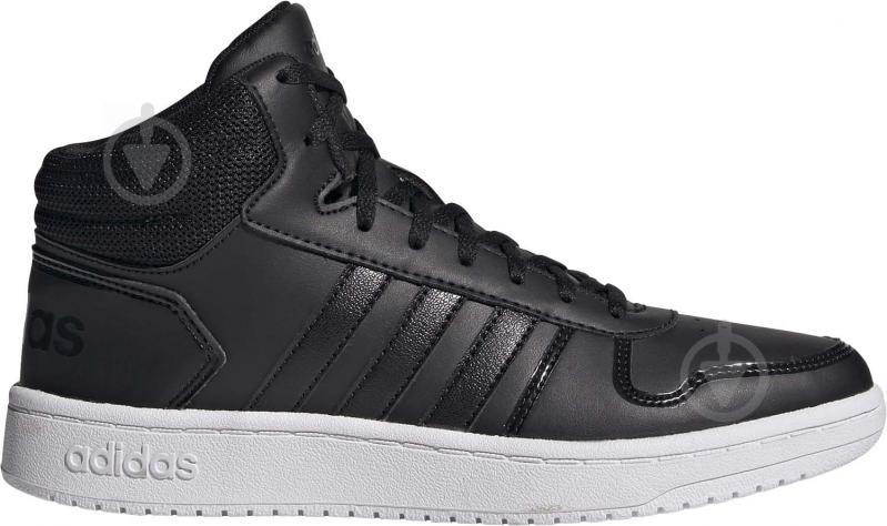 Кросівки жіночі демісезонні Adidas HOOPS 2.0 MID FY6022 р.40 2/3 біло-чорні - фото 1