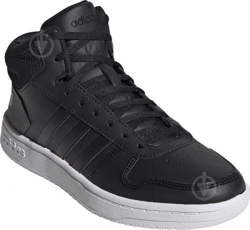 Кросівки жіночі демісезонні Adidas HOOPS 2.0 MID FY6022 р.40 2/3 біло-чорні - фото 3