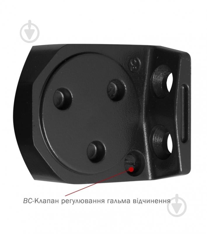 Доводчик дверной RYOBI DS-2055V BC STD_HO с фиксацией и ветровым тормозом черный 100 кг - фото 4