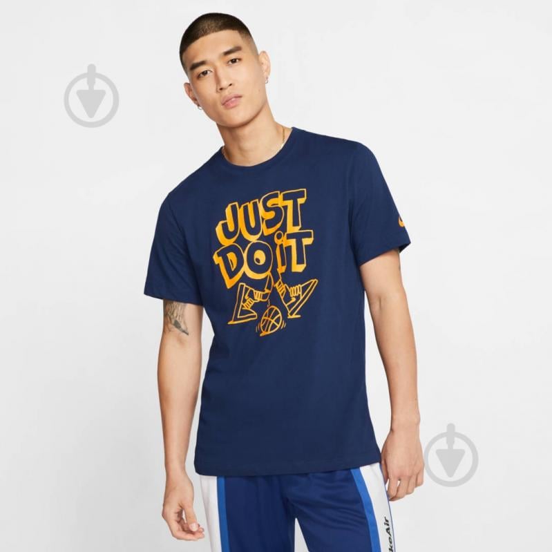 Футболка Nike M NK DRY TEE JDI CD1284-492 р.L синій - фото 4
