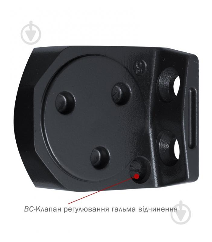 Доводчик дверной RYOBI DS-2055V BC STD_HO с фиксацией и ветровым тормозом серый антрацит 100 кг - фото 3