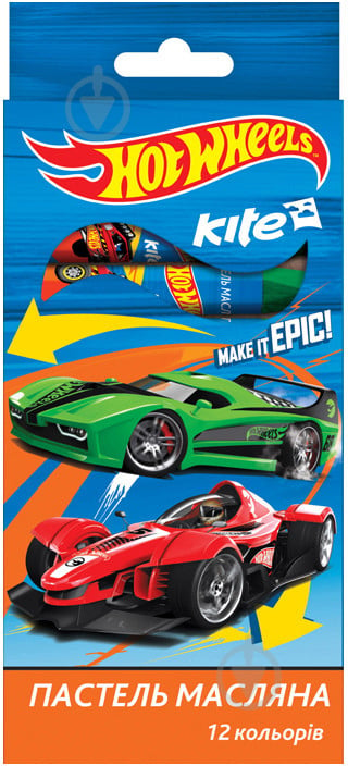 Пастель олійна Hot Wheels HW17-071, 12 шт. KITE - фото 1