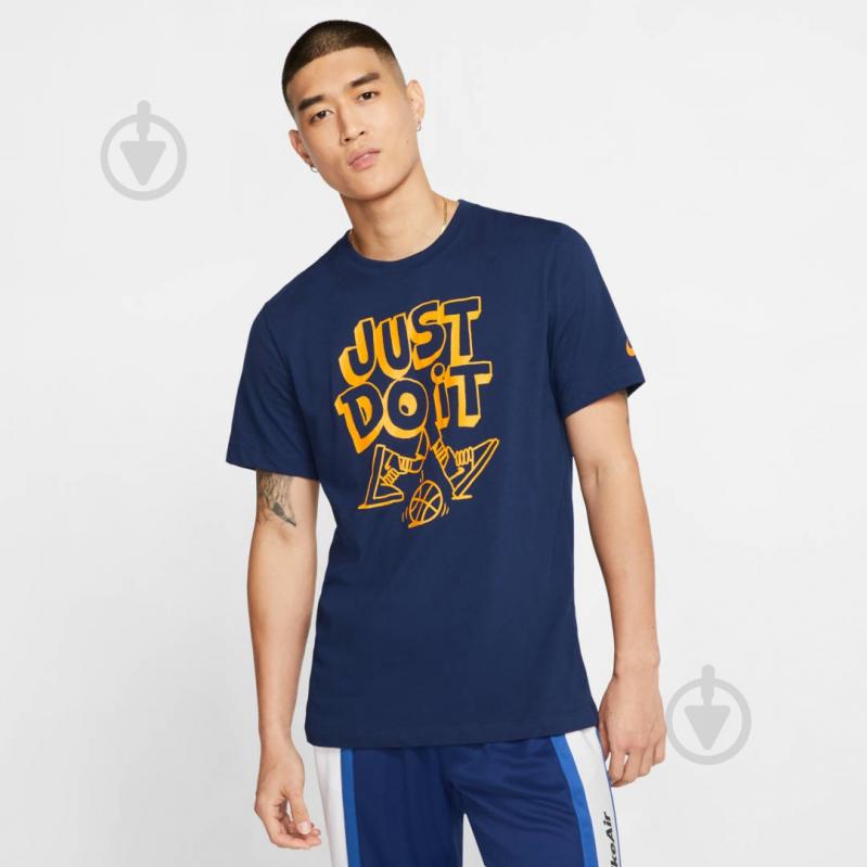Футболка Nike M NK DRY TEE JDI CD1284-492 р.S синій - фото 4