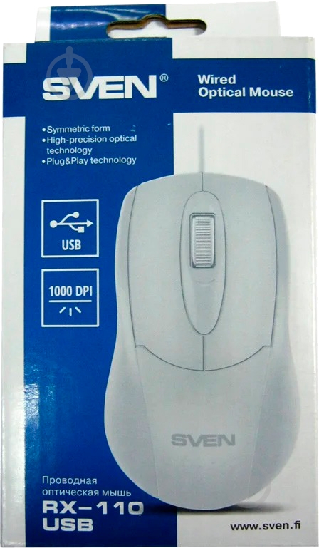 Мишка Sven RX-110 White USB - фото 5