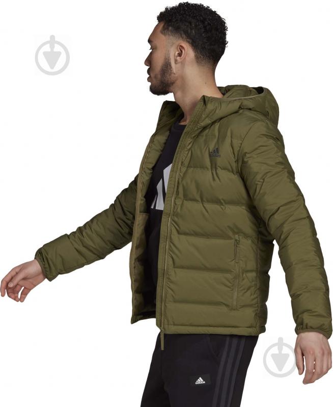 Пуховик чоловічий Adidas Helionic Ho Jkt GU3954 р.L оливковий - фото 7