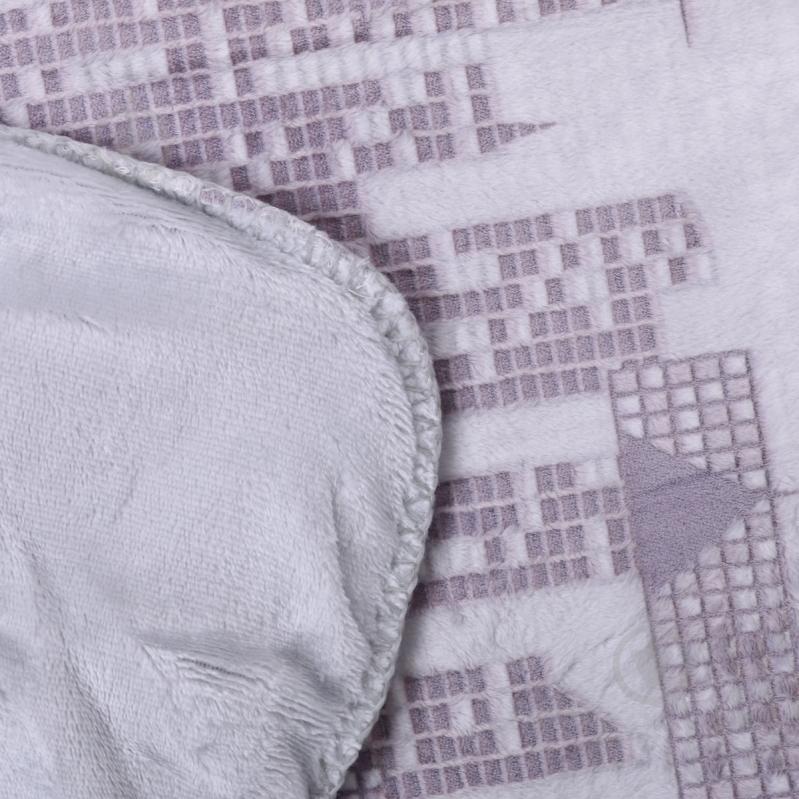 Покривало декоративне Brooklin 160x200 см La Nuit білий із фіолетовим - фото 3 Покривало декоративне Brooklin 160x200 см La Nuit білий із фіолетовим - фото 3