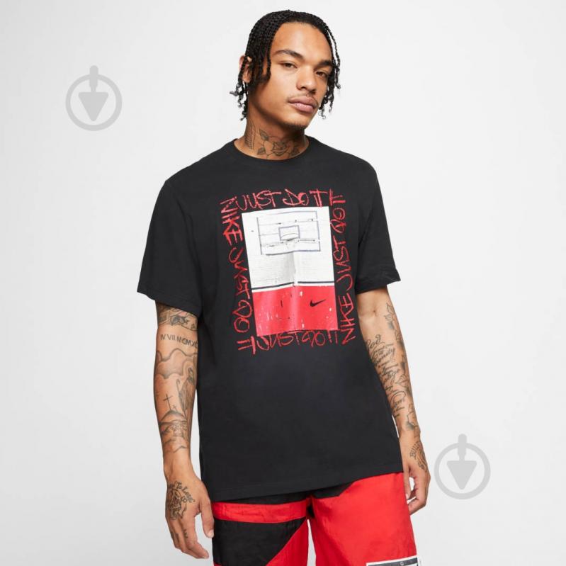 Футболка Nike M NK DRY TEE HOOP PHOTO CD1288-010 р.XL чорний - фото 4