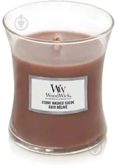 Свічка ароматична Woodwick Mini Stone Washed Suede 85 г - фото 1