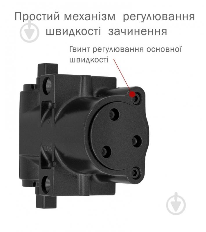 Доводчик дверний RYOBI DS-4550P BC/DA PRL_HO з фіксацією, вітровим гальмом, гальмом закривання чорний 120 кг - фото 3