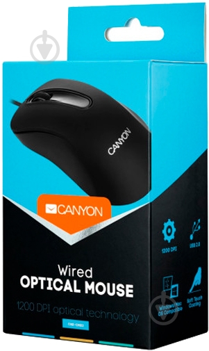 Мишка Canyon CNE-CMS2SP Barbone Black USB - фото 3 Мишка Canyon CNE-CMS2SP Barbone Black USB - фото 3