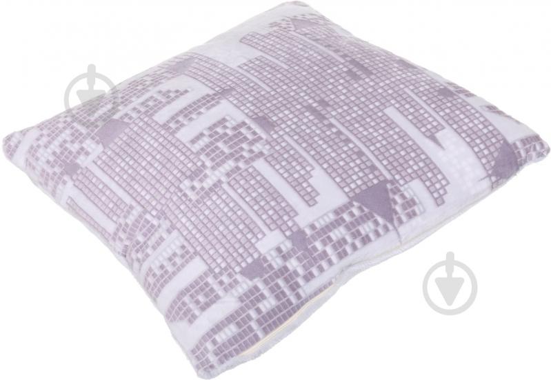 Подушка декоративная Brooklin 45x45 см фиолетовый с белым La Nuit - фото 2 Подушка декоративная Brooklin 45x45 см фиолетовый с белым La Nuit - фото 2