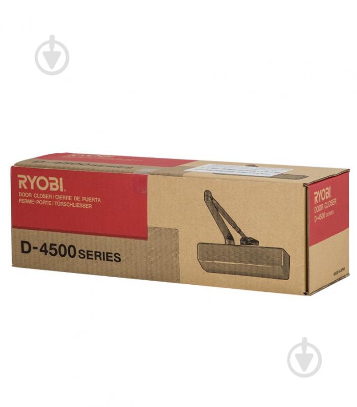 Доводчик дверной RYOBI DS-4550P BC/DA PRL_HO с фиксацией, ветровым тормозом, тормозом закрывания серый 120 кг - фото 9