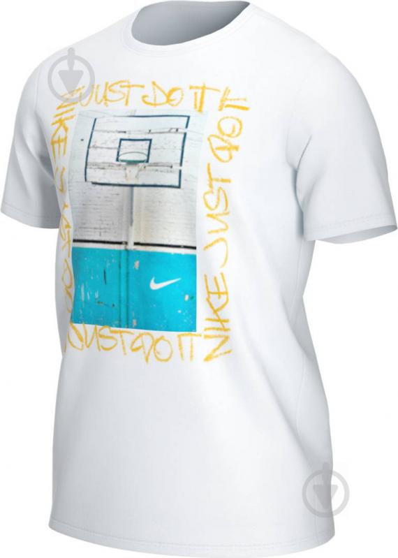 Футболка Nike M NK DRY TEE HOOP PHOTO CD1288-100 р.M белый - фото 3