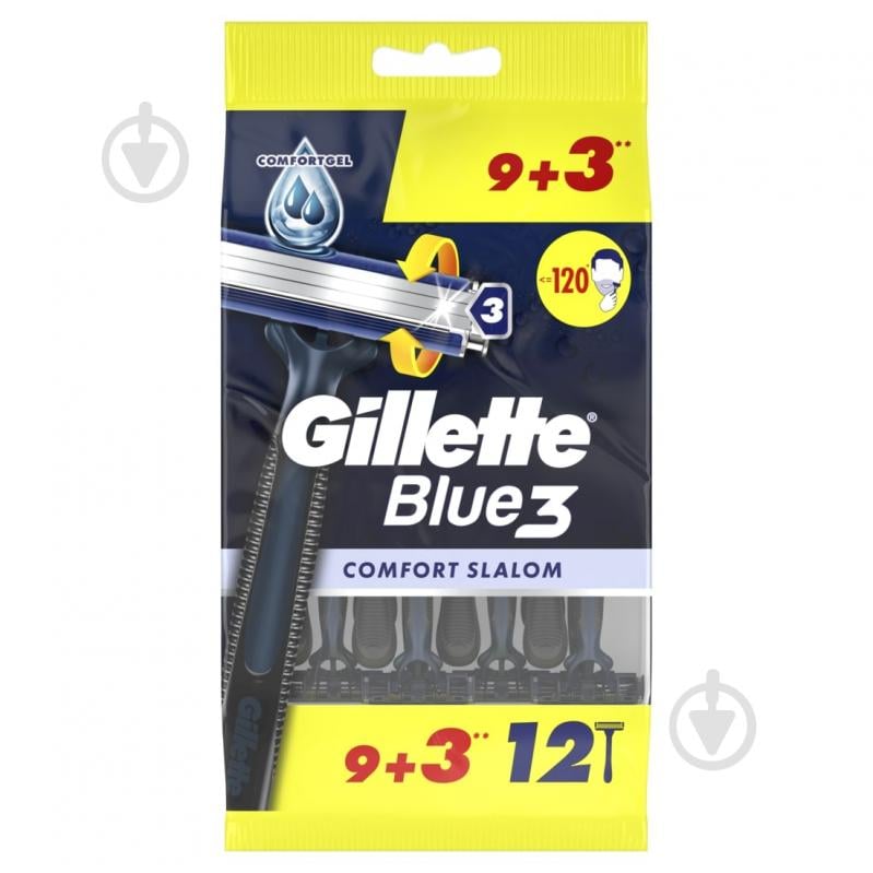 Станки одноразові Gillette Blue 3 Comfort Slalom 12 шт. - фото 2