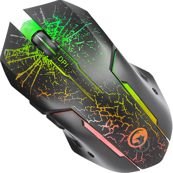 Мышка Marvo M207 7 colors LED Black (M207) - фото 1